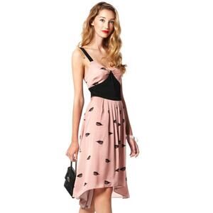 Viva VIna By Vena Cava | Champagne Peach | Graphic Eye Print | Mod Dress | RARE